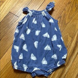 Tea Collection Blue Butterfly Bubble Romper